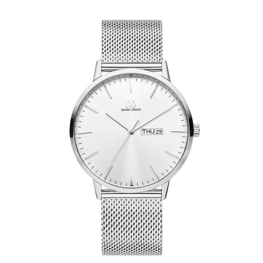 Akilia Day/Date Silver Mesh