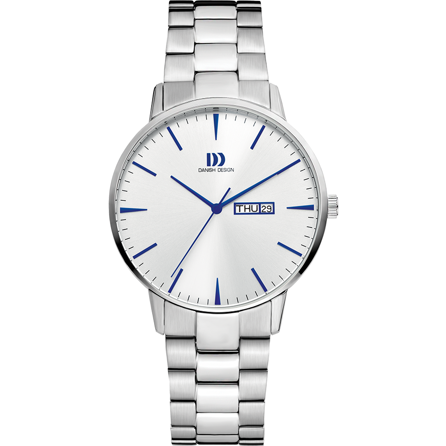 Akilia Day/Date Silver Cobalt Link