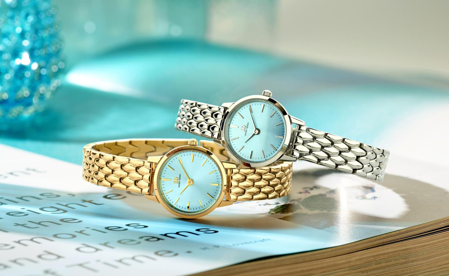 Akilia Mini Gold Husky Blue DressLink