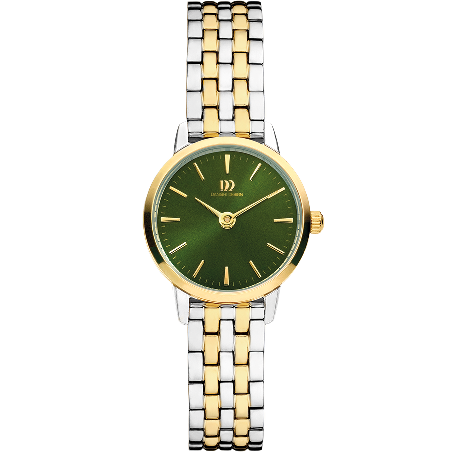 Akilia Mini Link Two-Tone Gold Green