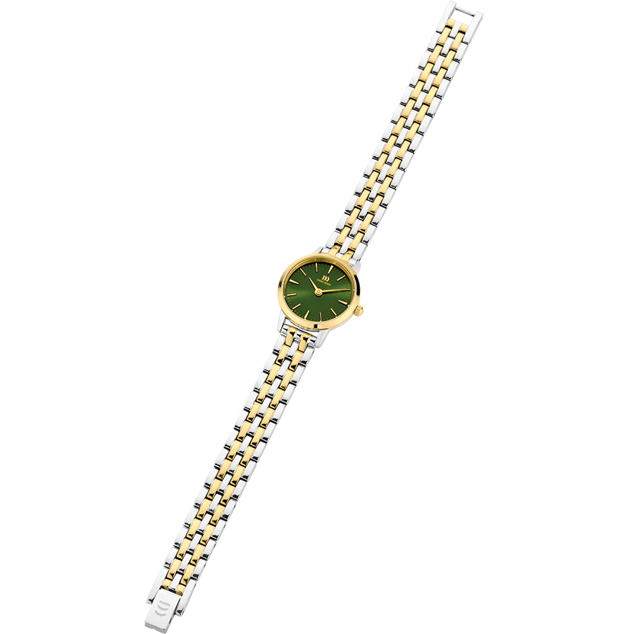 Akilia Mini Link Two-Tone Gold Green