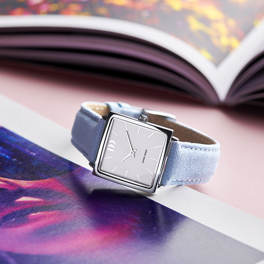 Miami Silver Light Blue Suede