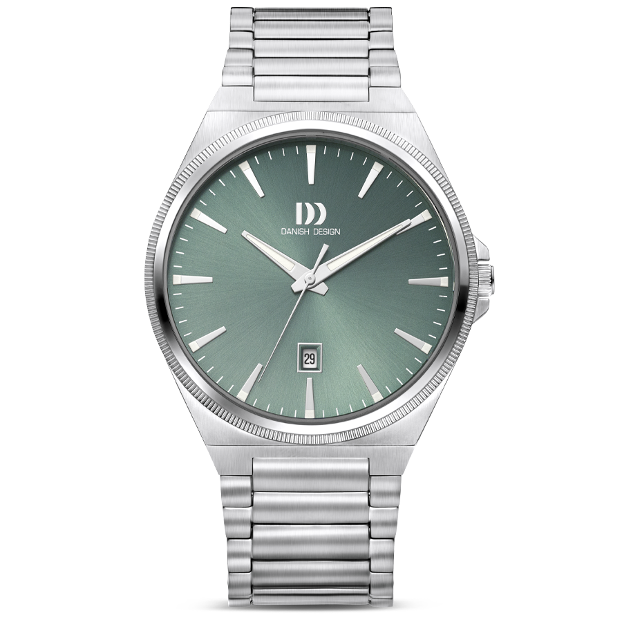 Danish Design Orologio Uomo IQ62Q971 - Acciaio, Vetro Minerale, Quadrante Bianco, Cinturino A Maglie, Diametro 40 Mm, 5ATM