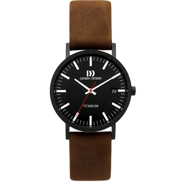 Rhine Black Brown Date Medium men s watch Danish Design