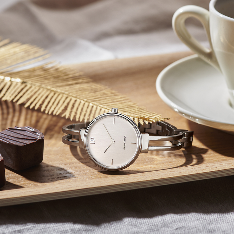 Silver sales bangle watch